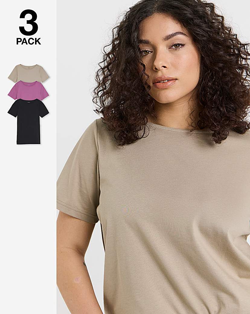 New In - 3 Pack Short Sleeve Slash Neck Tops