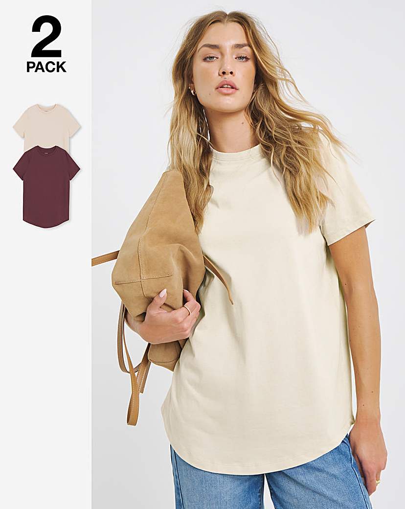 New In - 2 Pack Curved Hem T-Shirts