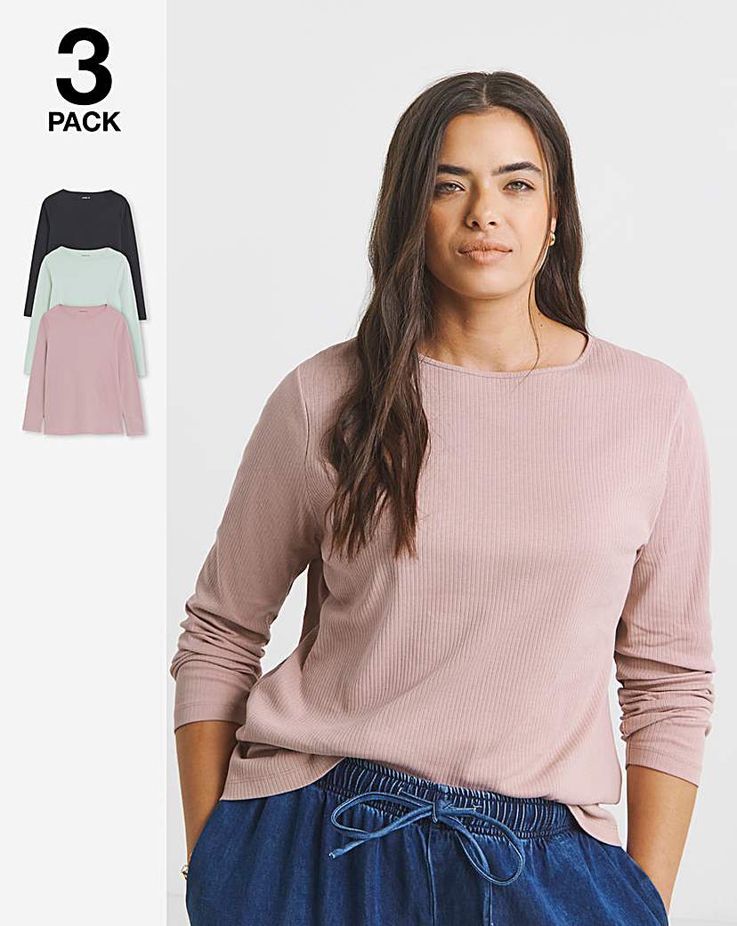 New In - 3 Pack Long Sleeve Rib Tops