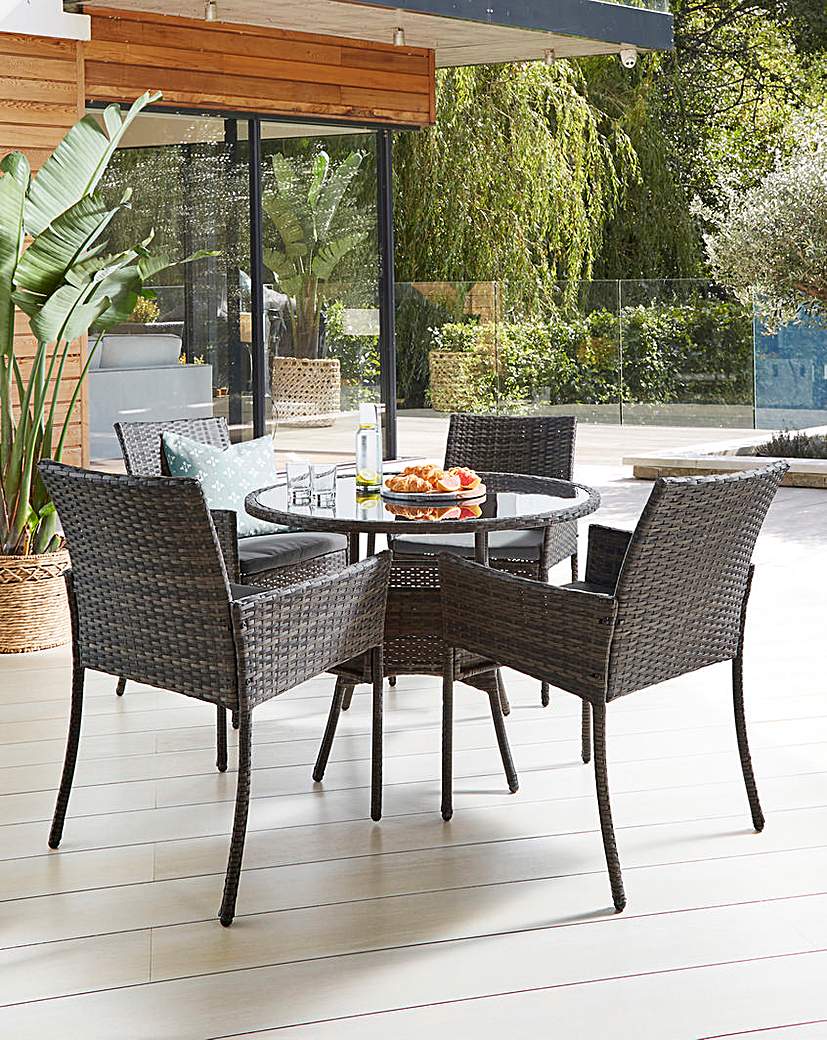 Cadiz 4 Seater Circular Dining Set