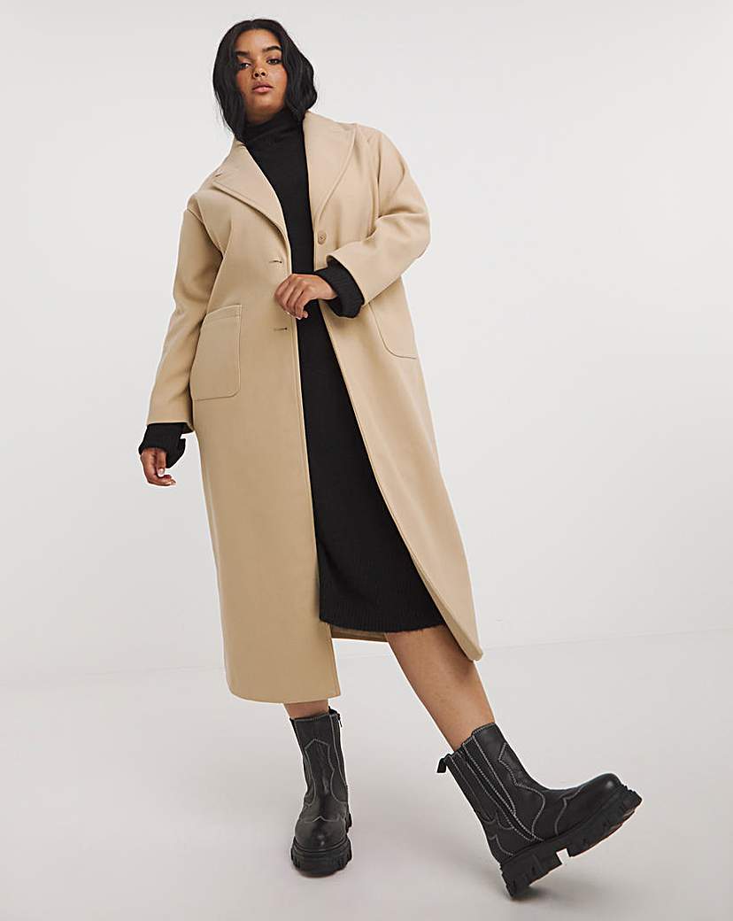 Long camel coat wool hotsell