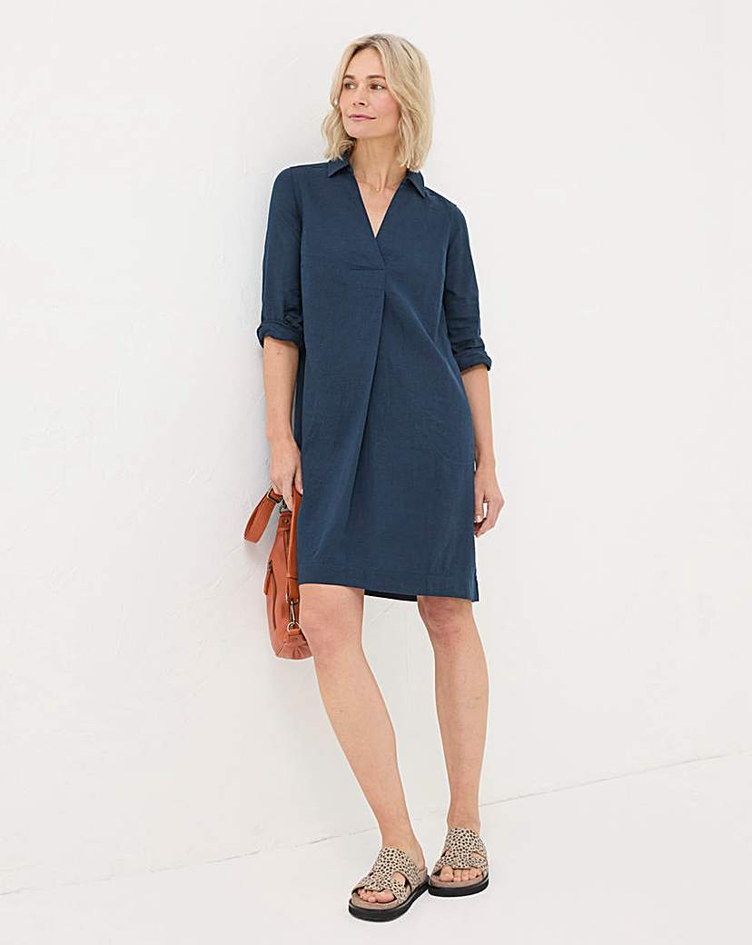 FatFace Mina Linen Blend Tunic Dress