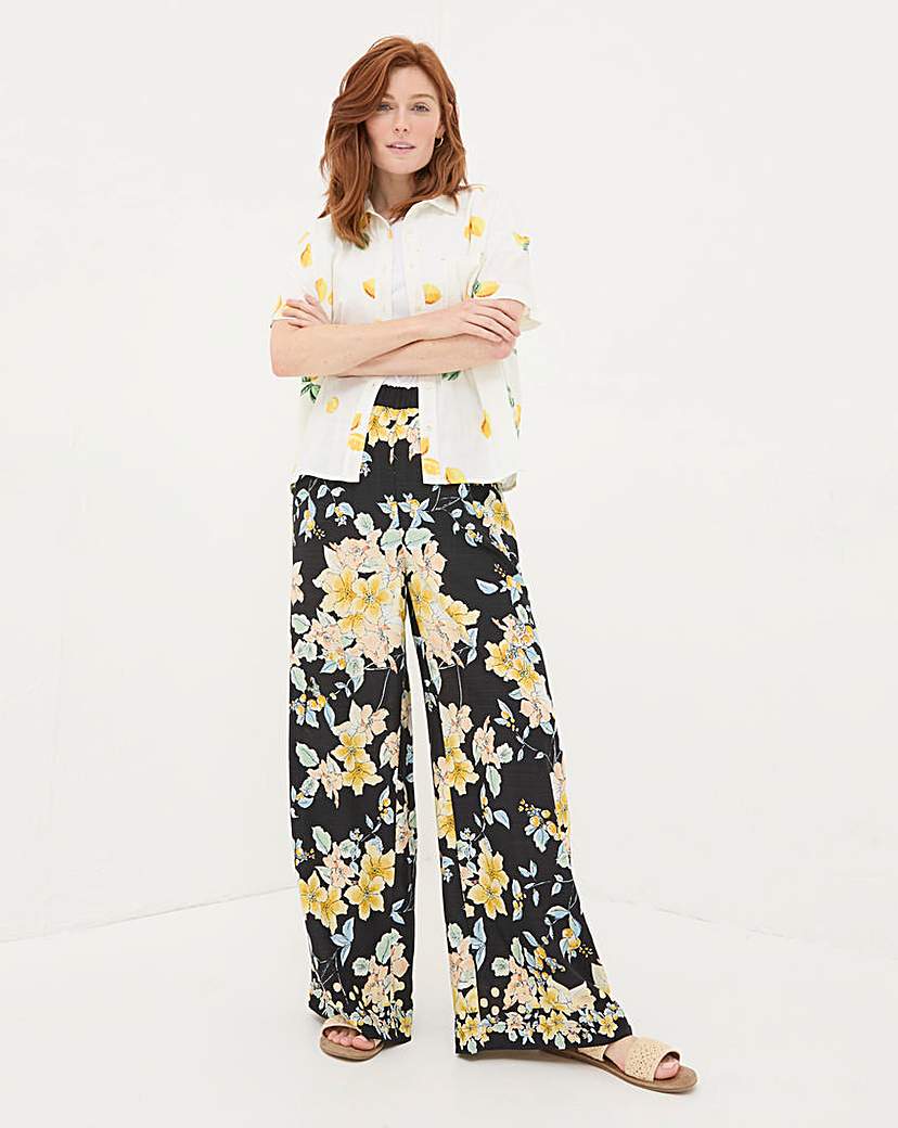 FatFace Citrus Floral Wide Leg