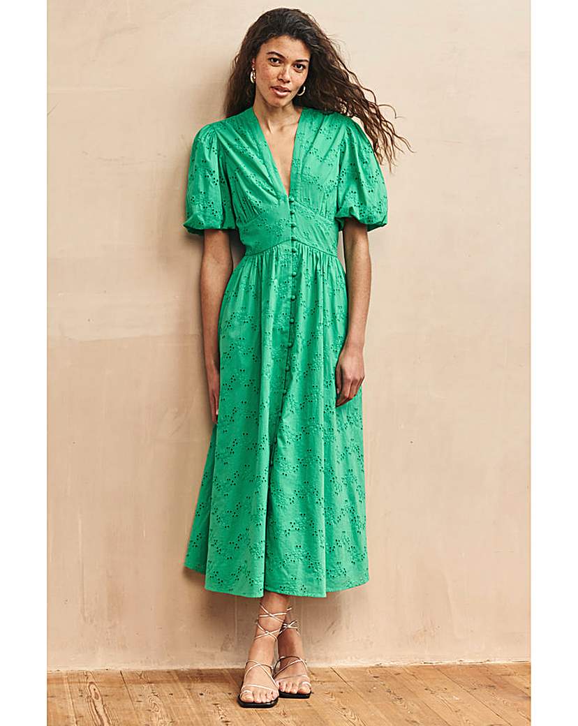 Nobody's Child Green Midi Dress