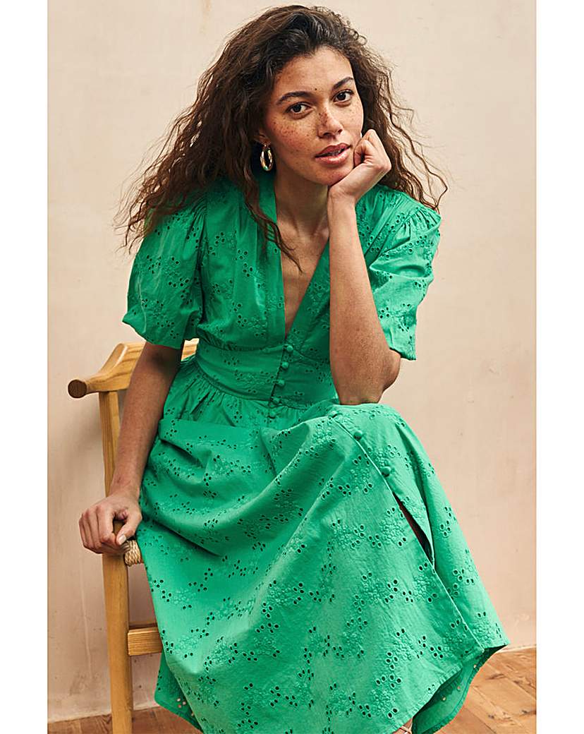 Nobody's Child Green Midi Dress