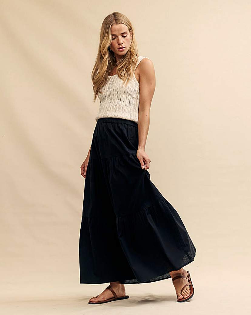 Nobody's Child BlackTiered Maxi Skirt