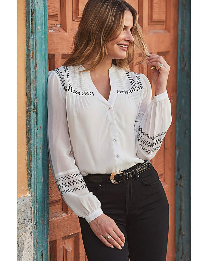 Sosandar Embroidered Shirt