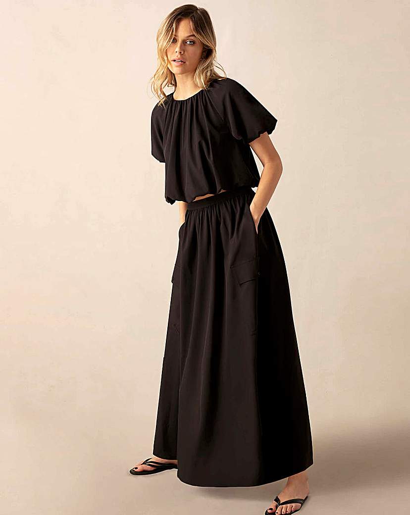 Ro&Zo Parachute Pocket Maxi Skirt