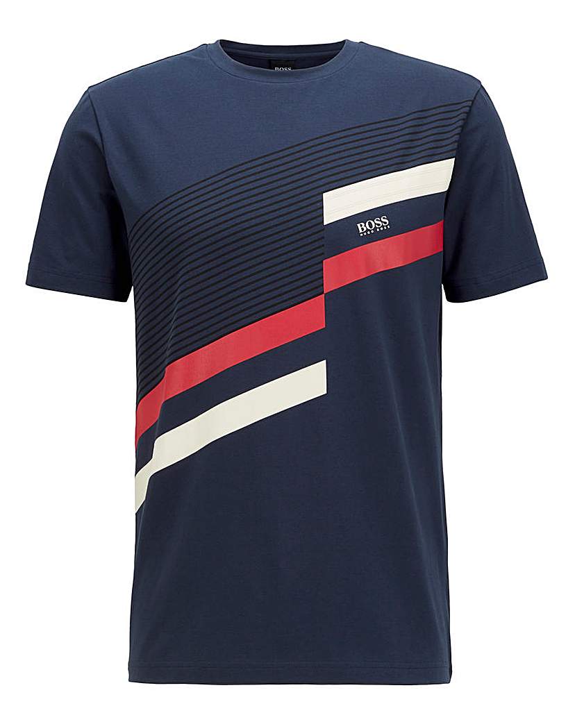 Image of BOSS Stripe Logo Tee