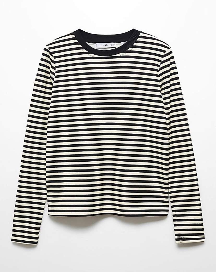 Mango Striped Long Sleeve Top