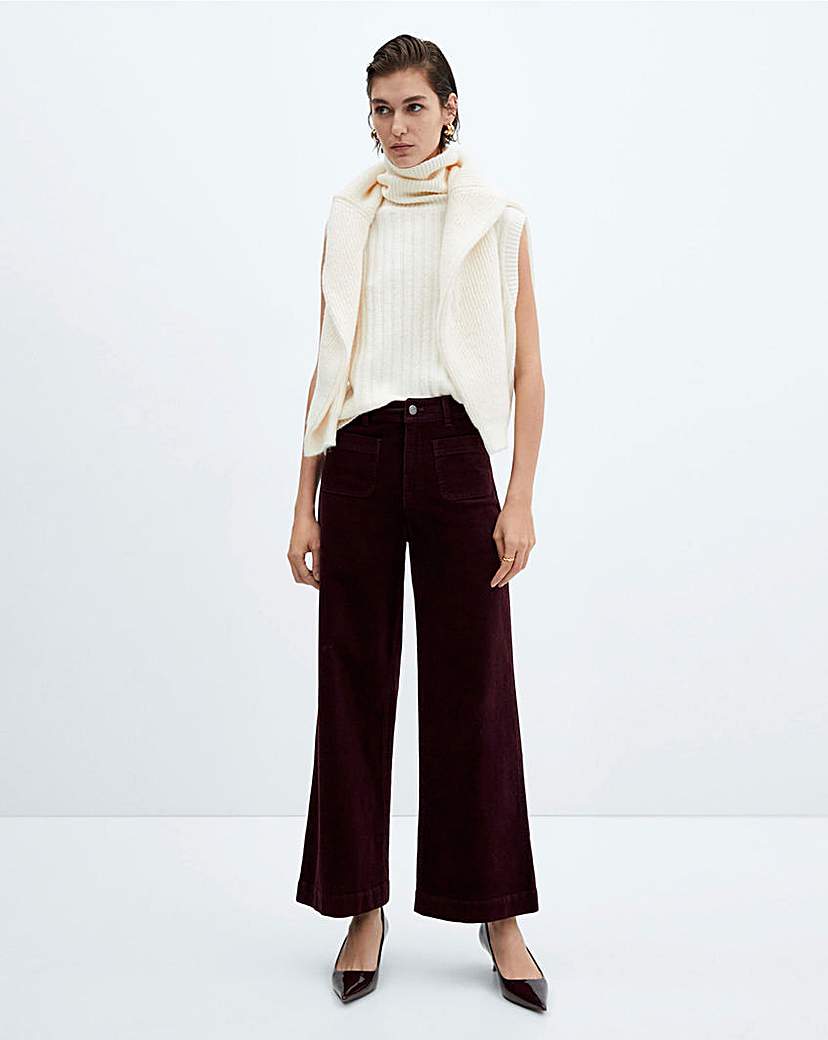 Mango Corduroy Culotte Pants