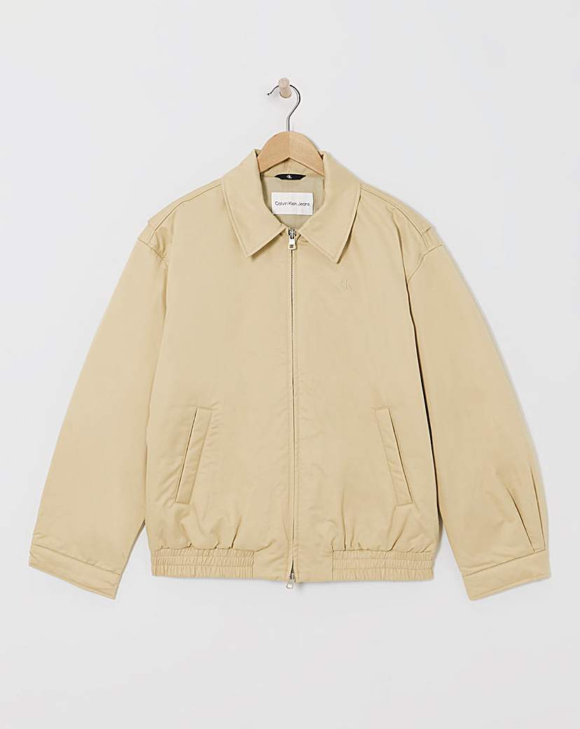 Calvin Jeans Women's Cream Calvin Klein Jeans Cotton Bomber Small