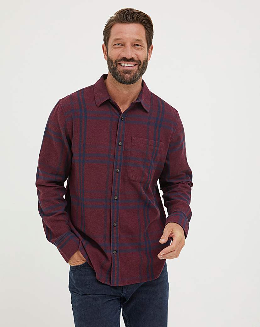 FatFace Burgundy Check Shirt