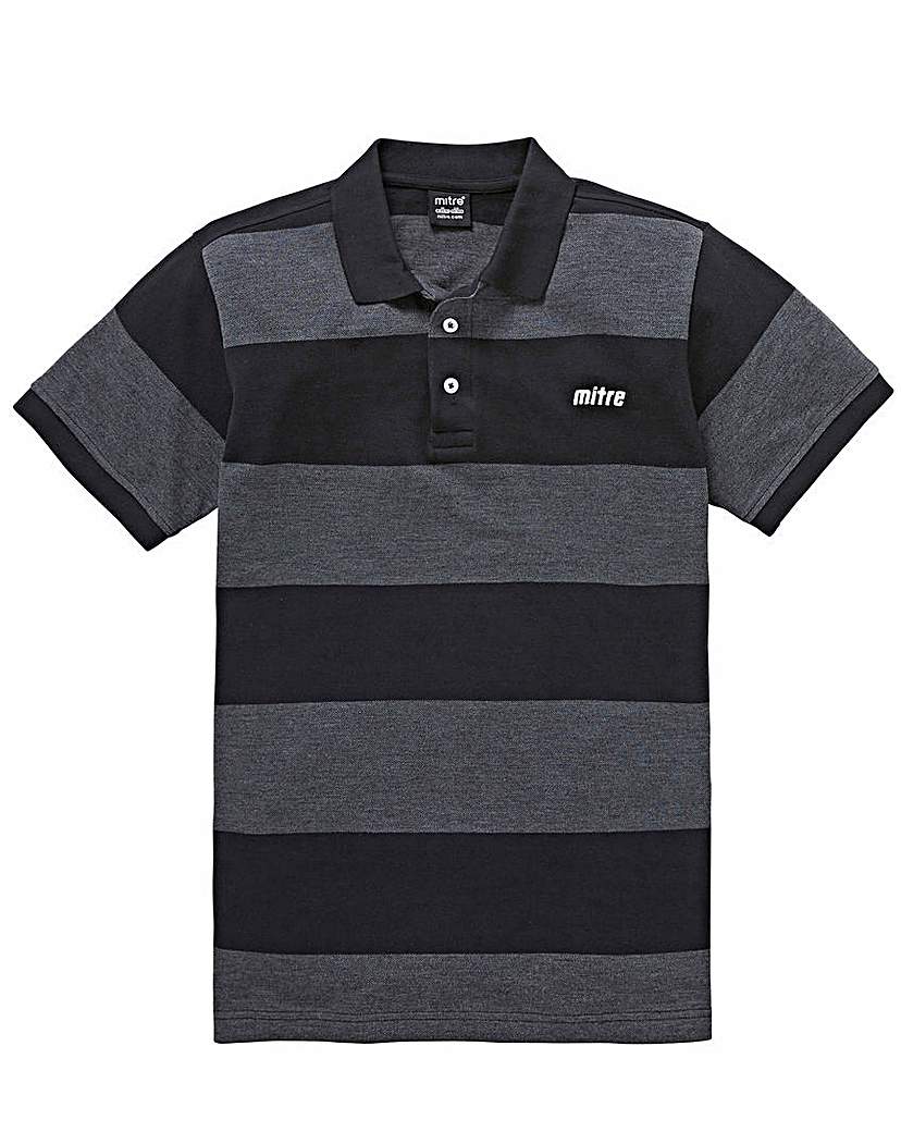 Image of Mitre Block Stripe Pique Polo Long