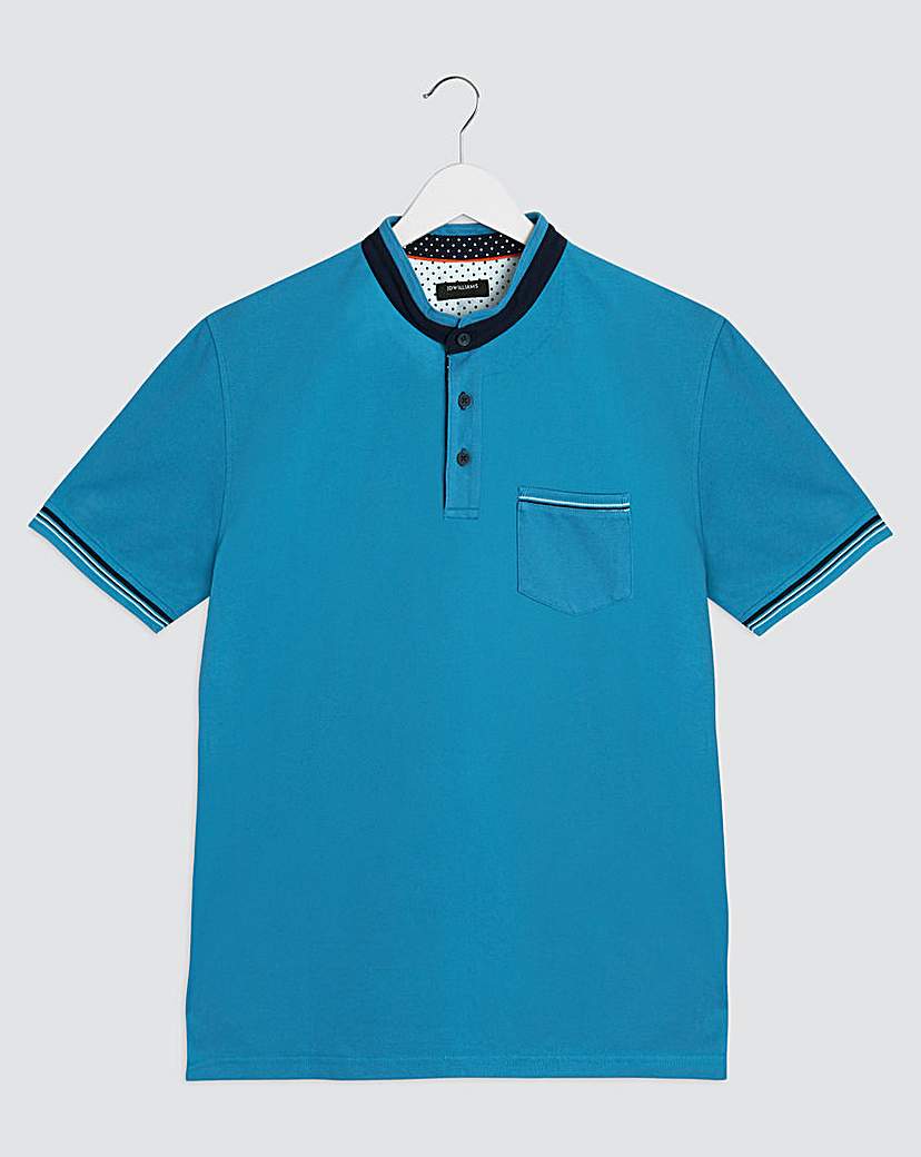 Image of Baseball Collar Pique Polo