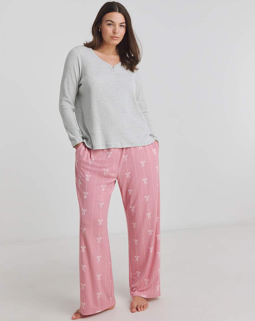 Ribbed Henley Pyjama Set