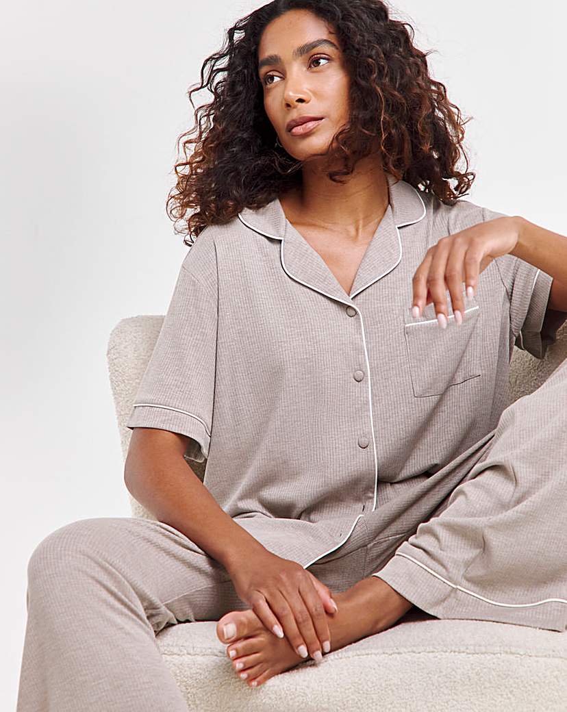 Pretty Secrets Supersoft Ribbed Pj Set