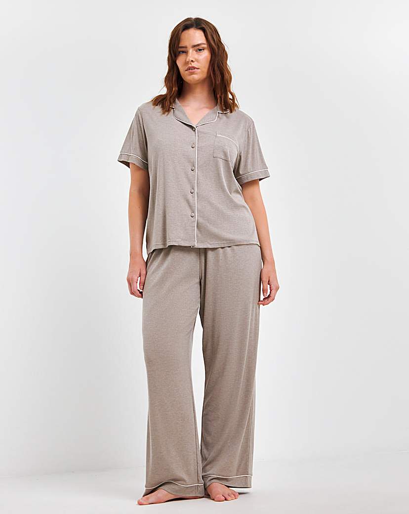 Pretty Secrets Supersoft Ribbed Pj Set