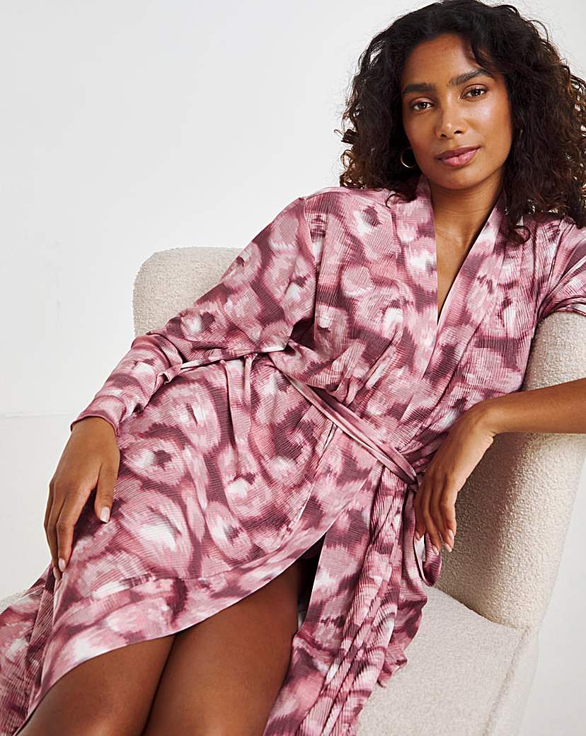 Plisse Kimono Gown