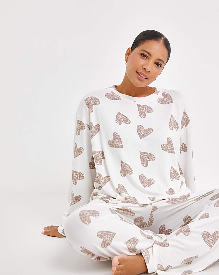 Heart Print Supersoft Twosie