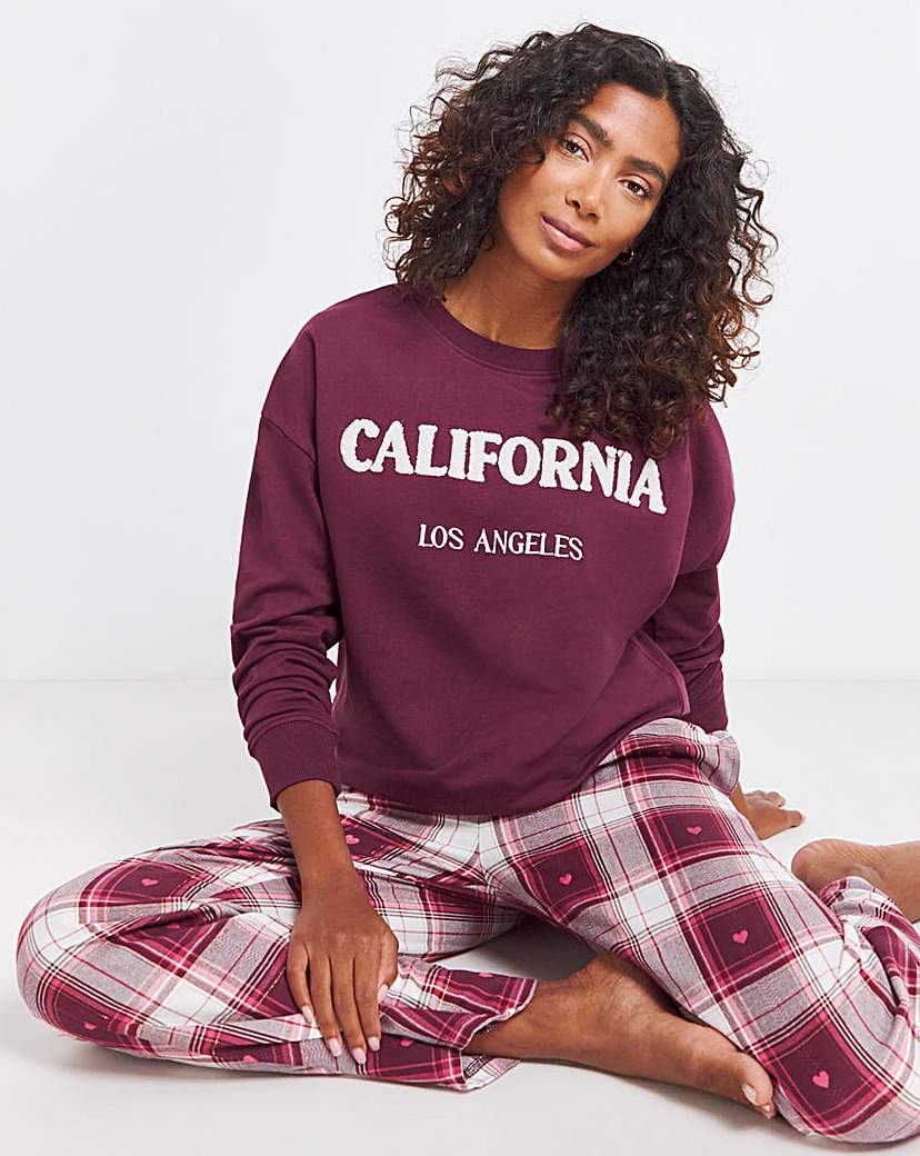 New In - Sweatshirt with Woven PJ Bottom