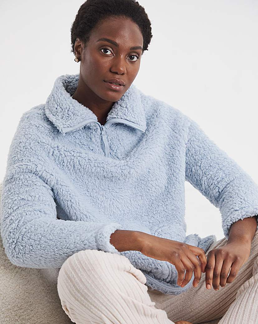 New In - Pretty Secrets Quarter Zip Snuggle Top