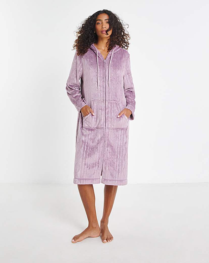 Pretty Secrets Zip Through Fleece Gown