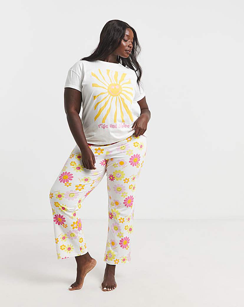 Smiley World Wide Leg Pyjama Set