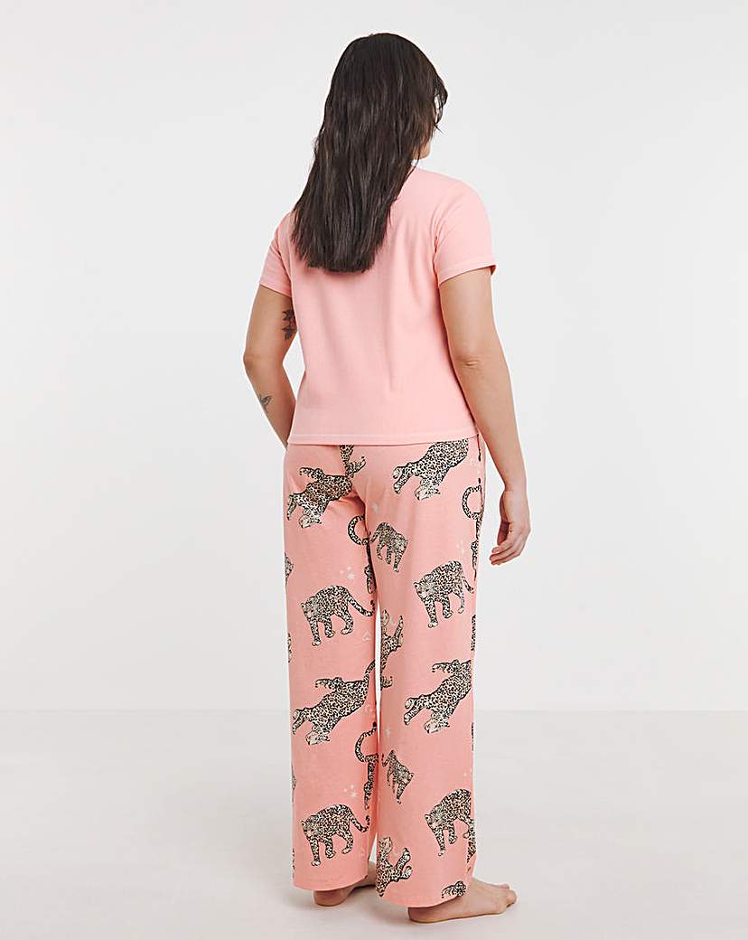 2 Pack Ribbed T Shirt PJ Sets