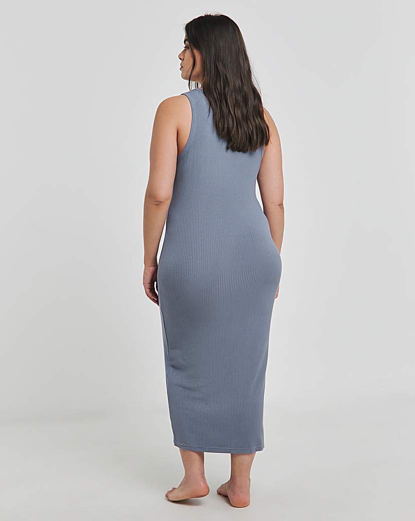 Brushed Modal Ribbed Lounge Dress