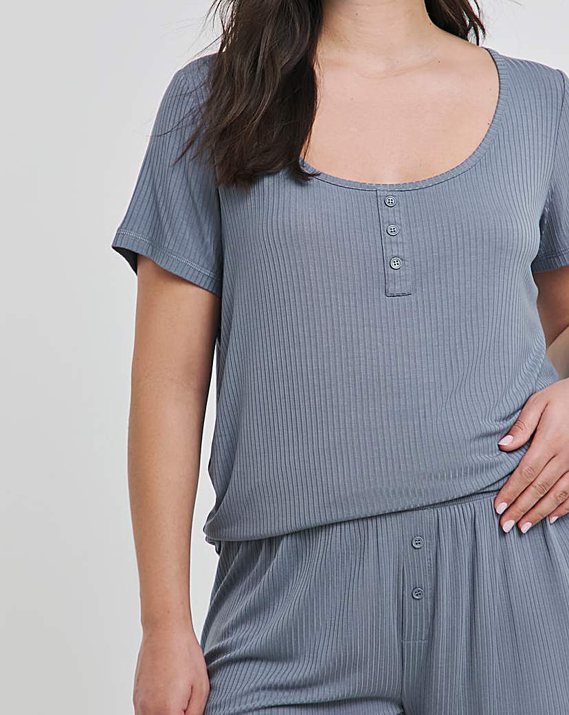 Brushed Modal Ribbed Shortie Set