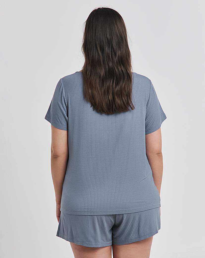 Brushed Modal Ribbed Shortie Set