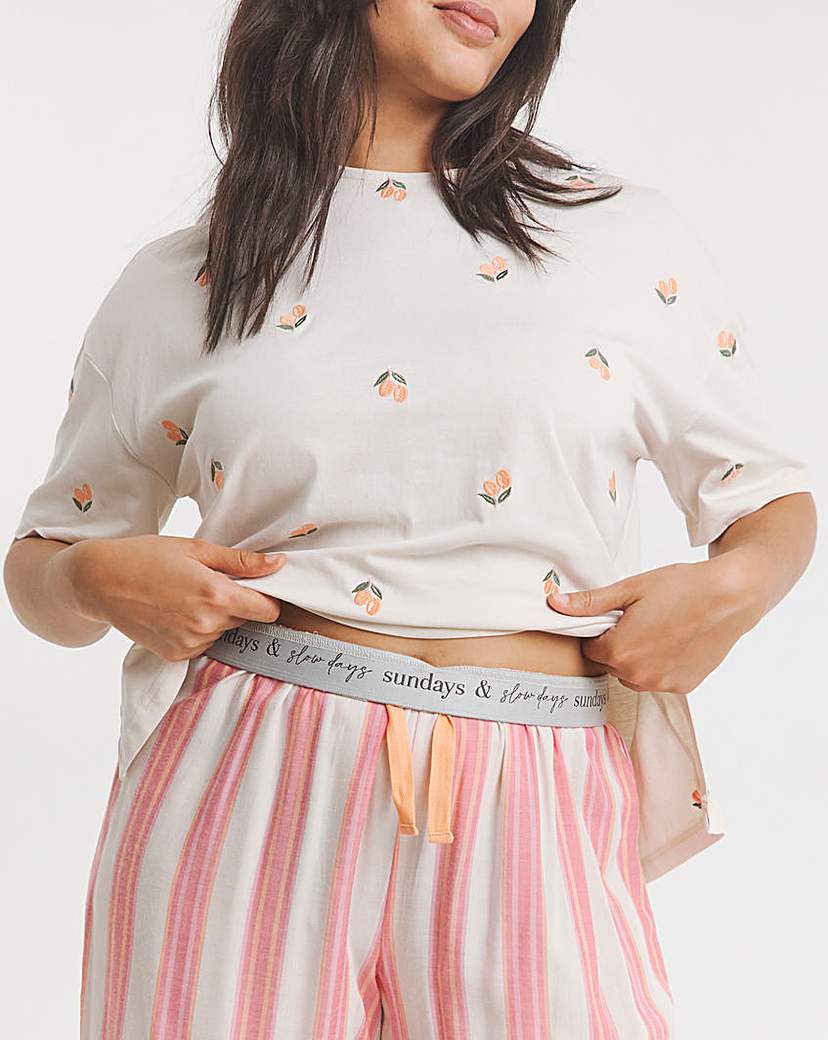Stripe Print Pyjama Set