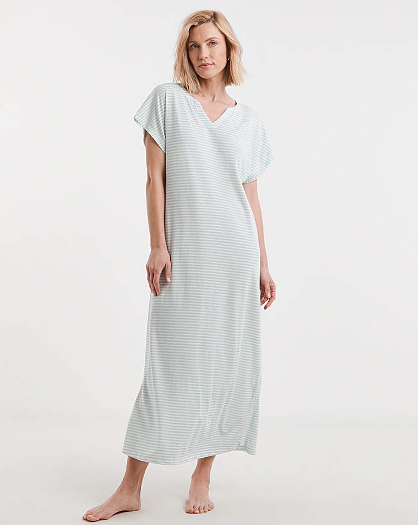 New In - Stripe Print Value Maxi Nightie