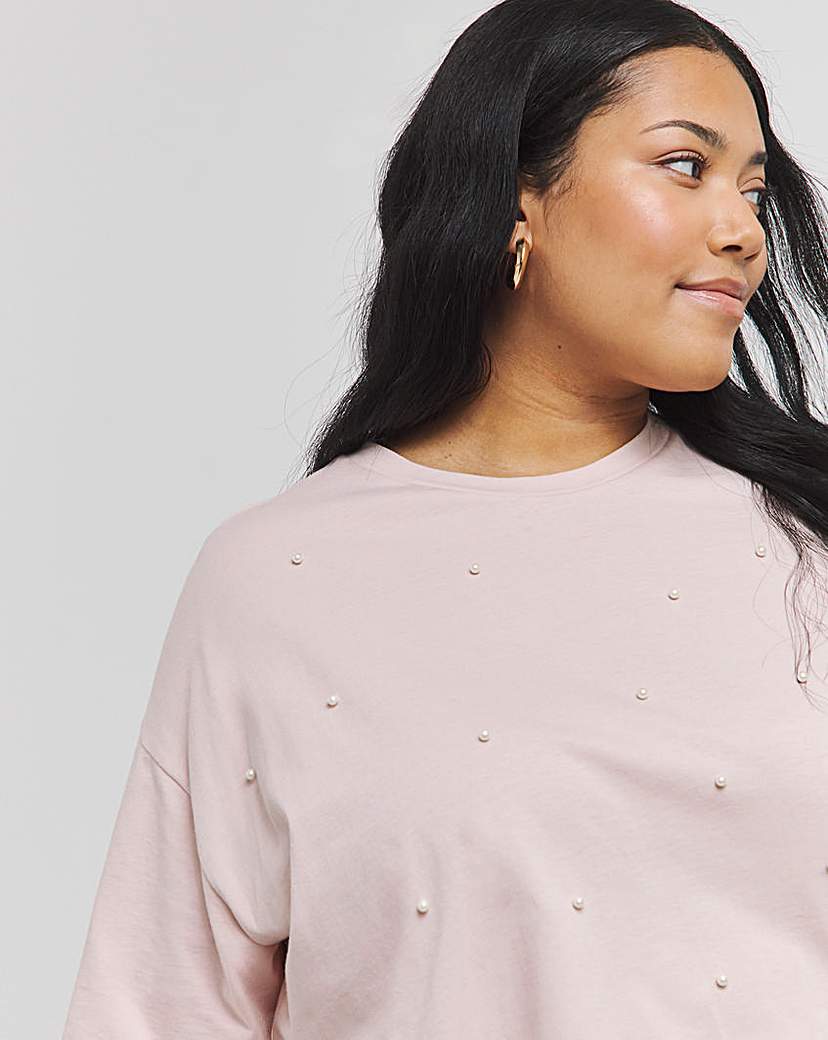 Pearl Embellished T-Shirt