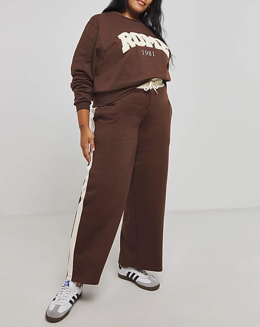 Side Stripe Wide Leg Joggers