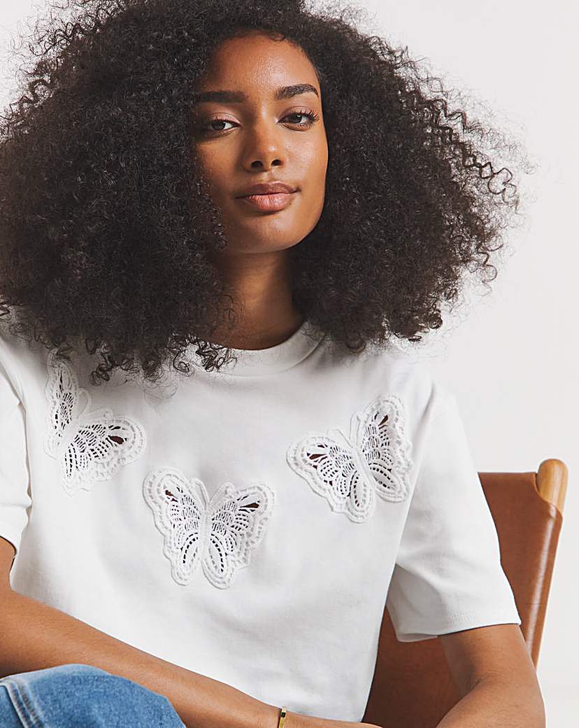 Crochet Butterfly T-Shirt