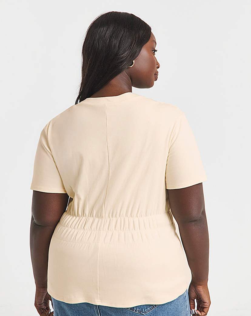 Simply Be Shirred Waist T-Shirt