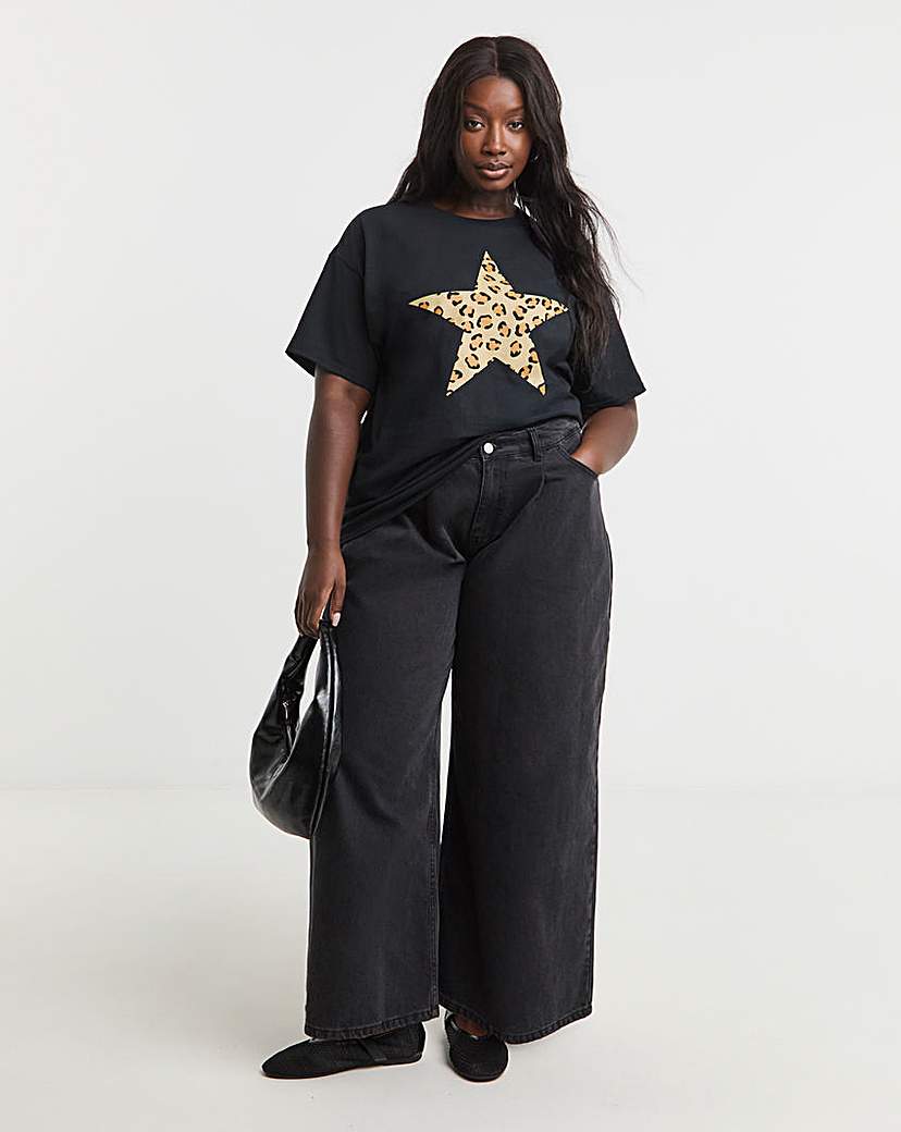 Leopard Star Graphic T-Shirt