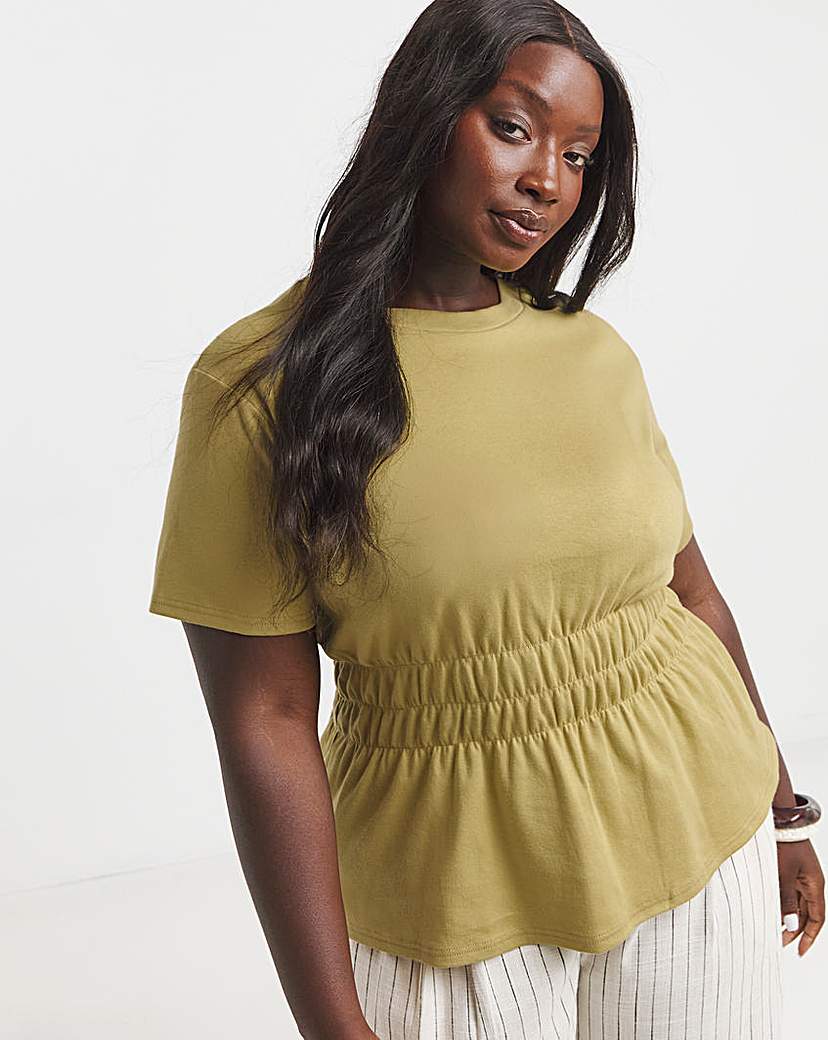 New In - Shirred Waist T-Shirt