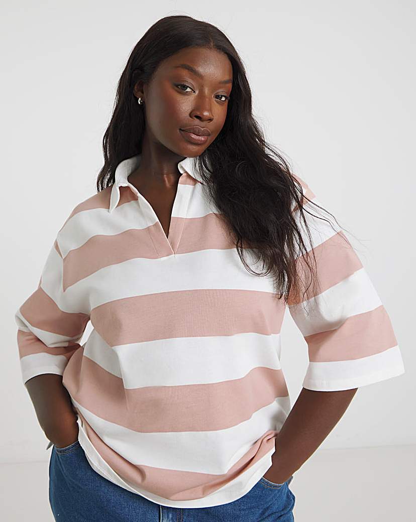 New In - Stripe Rugby Top