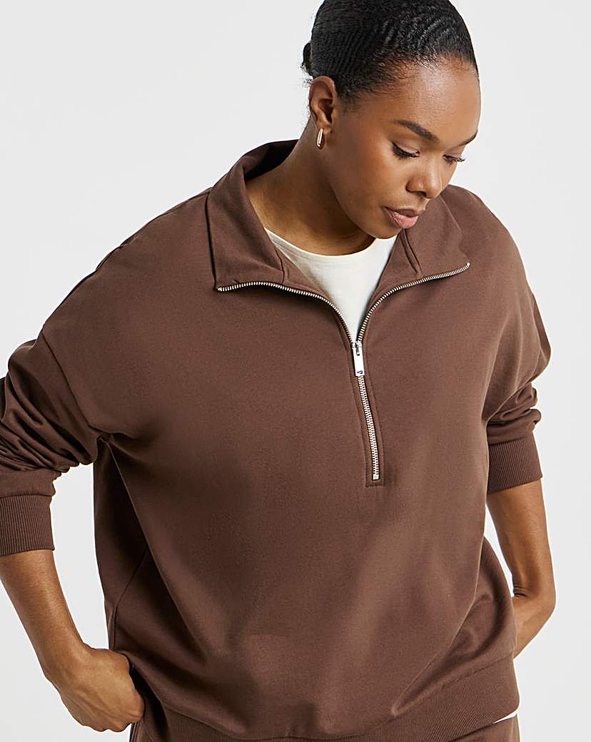 New In - Zip Neck Sweatshirt