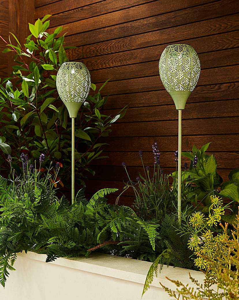 Solaire Stake Light 2 Pack - Sage