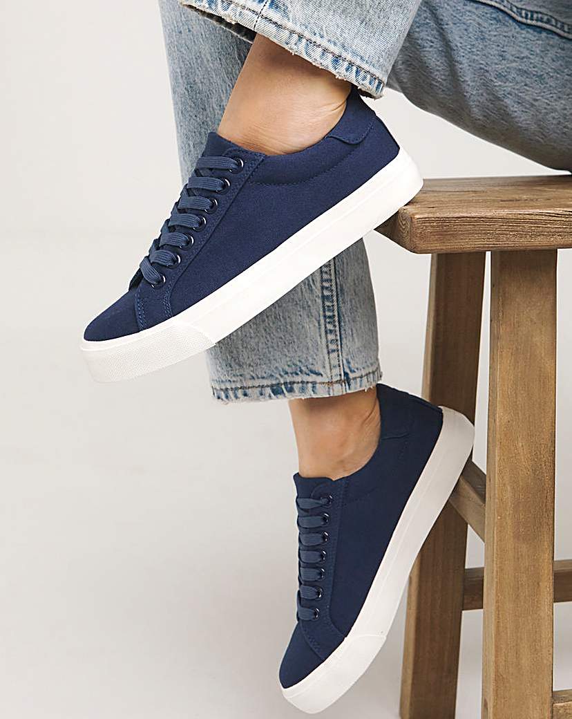 Classic Canvas Lace Up Ex Wide Fit