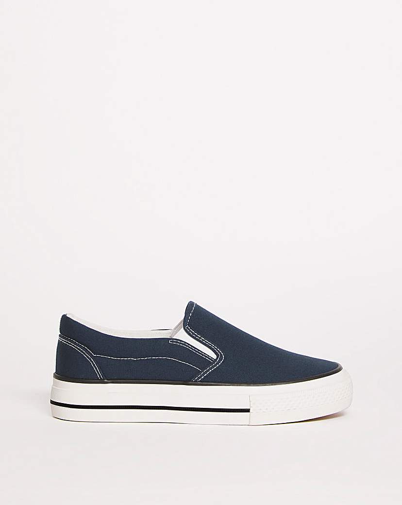 Slip On Chunky Sole Trainers ExWide Fit