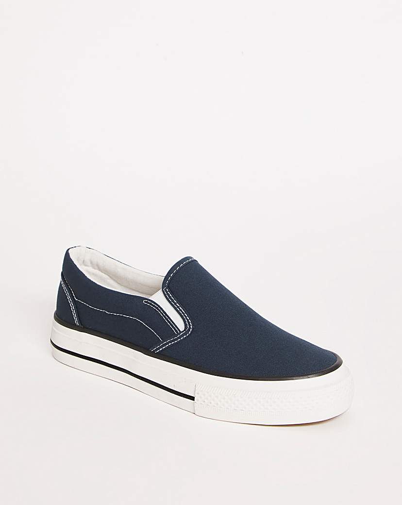 Slip On Chunky Sole Trainers ExWide Fit
