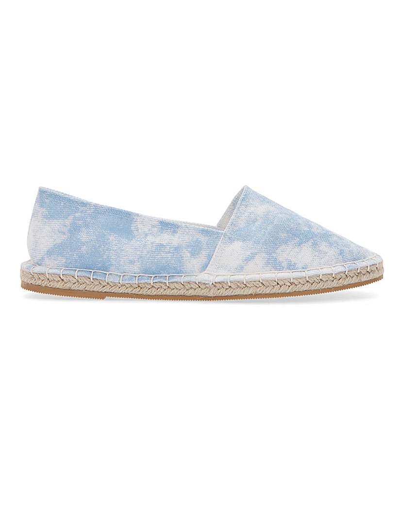 Tie Dye Espadrille Shoes Extra Wide Fit