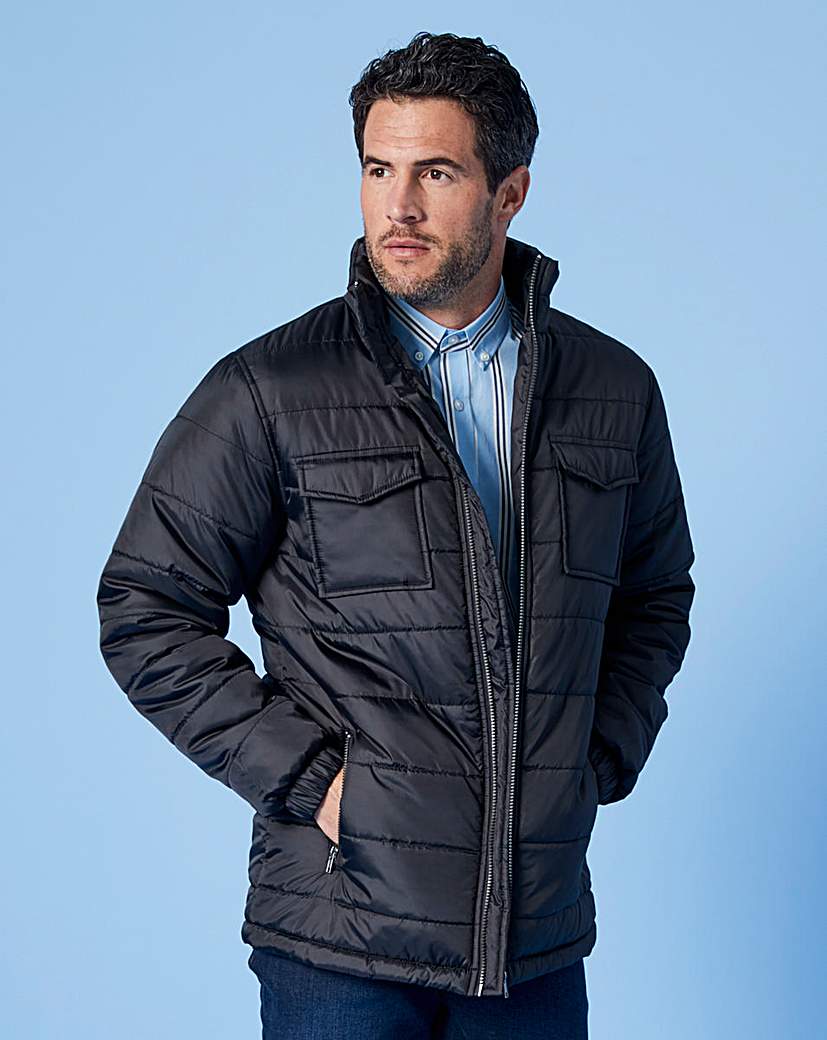 Image of WILLIAMS & BROWN Black Padded Jacket