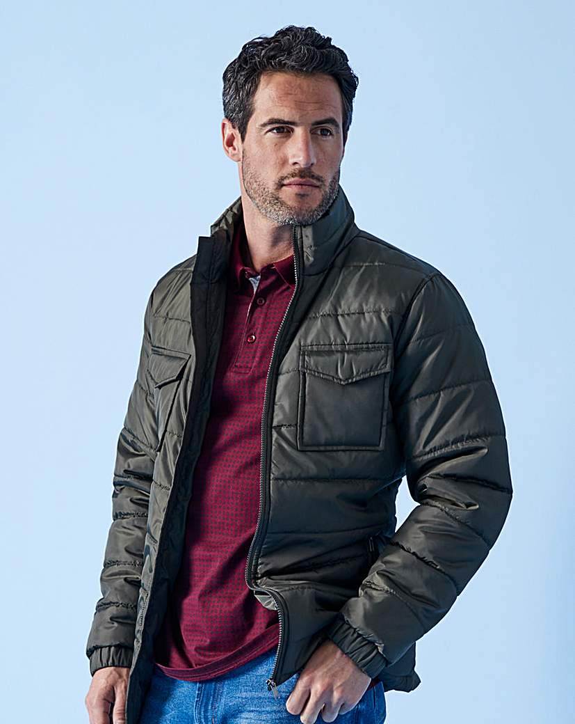 Image of WILLIAMS & BROWN Khaki Padded Jacket