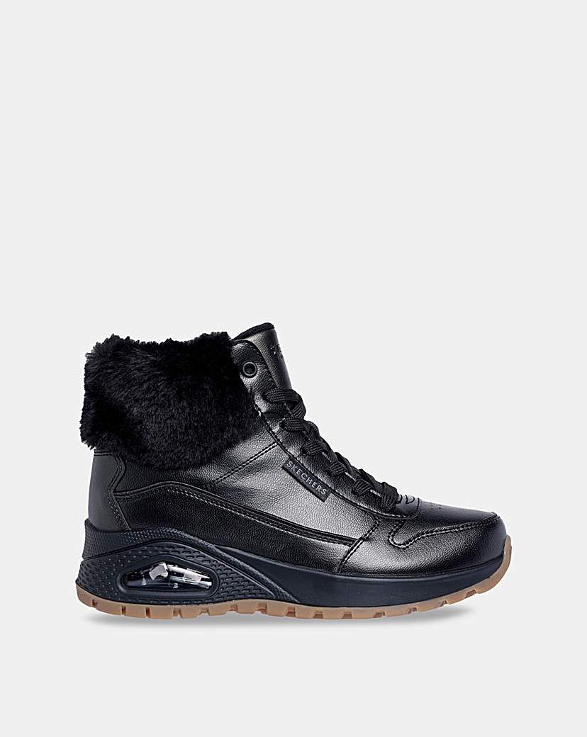New In - Skechers Fur Lace Zip Boot - D Fit